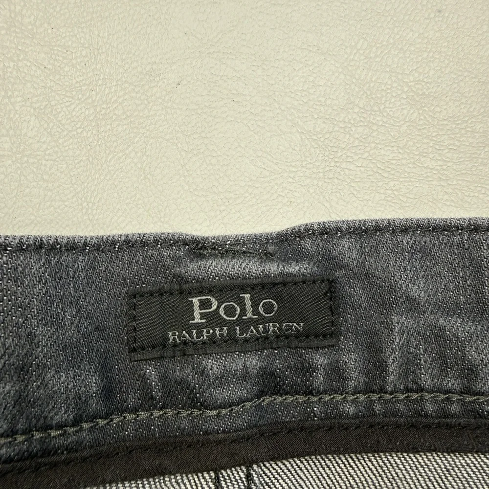 Polo Ralph Lauren Jeans Mens 36x30 Gray Prospect Straight Charcoal Denim Pants